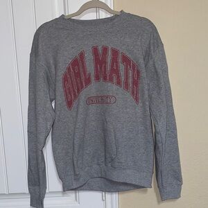 Gray 'Girl Math University' Sweatshirt